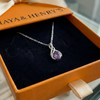 Amethyst Infinity Pave Necklace | White Gold