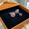 Cherry Blossom Earrings | White Gold