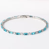 Natural Turquoise Stone Bracelet | White Gold