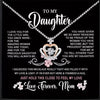 To My Daughter - Mother's Pride Heart & Crown Necklace