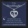 To My Granddaughter - Love You to the Moon Necklace
