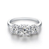 Clare Triple Stone Ring | White gold