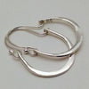 Lunar Halo Hoop Earrings | White Gold